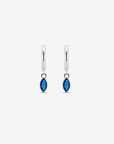 Baby Hoop Marquis Drop Earring Sapphire CZ