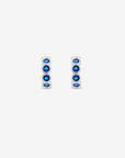 Baby Hoop Bezel Stones Earring Sapphire CZ