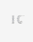 Baby Hoop Bezel Stones Earring Clear CZ