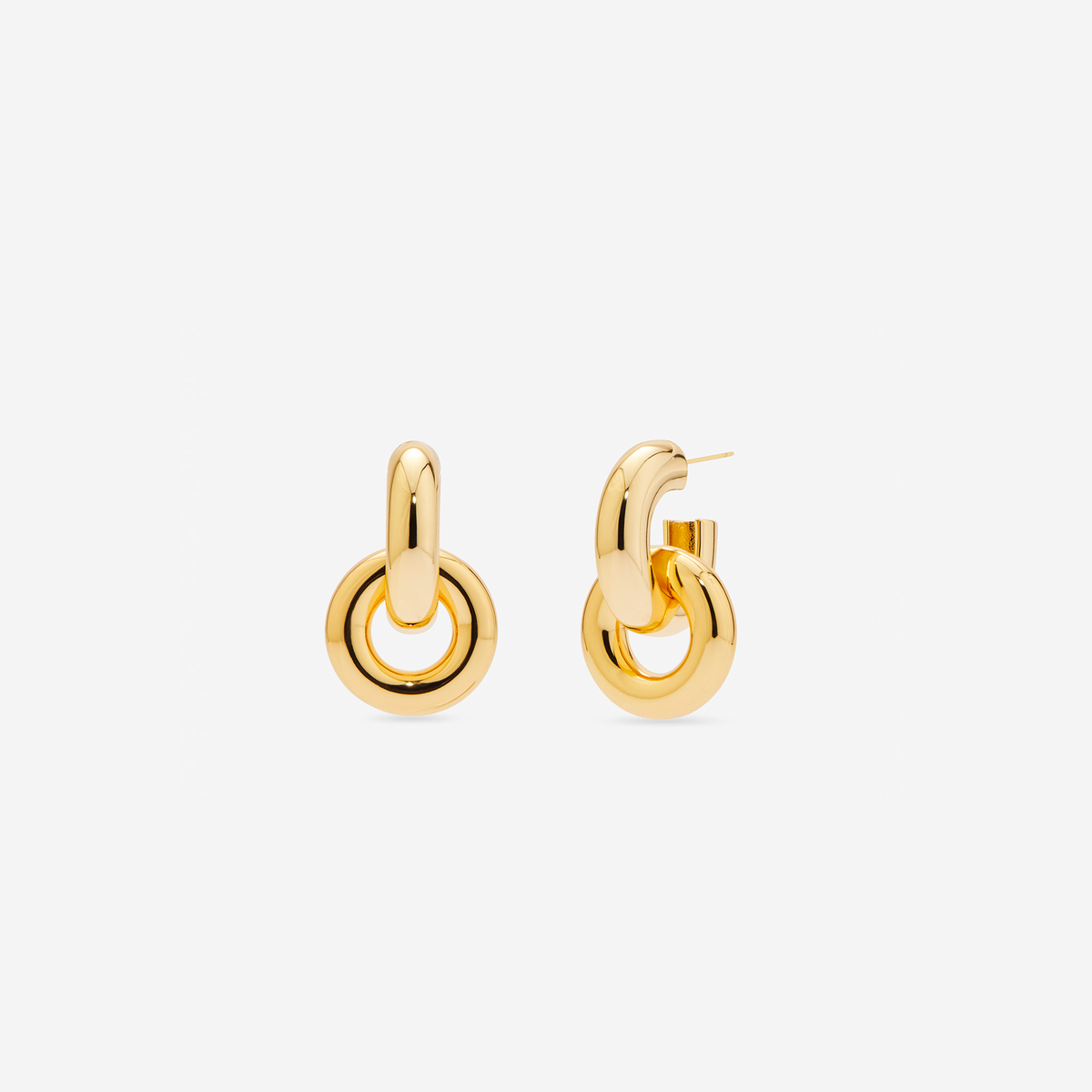 NMBR☆#5122 Double Pipe hoop Earrings Medium Archibald Double pipe hoop earrings – MEEIS