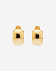 MÉGA Chunky Small Hoop Earrings in gold vermeil—16.5 × 11.5 mm bestselling lightweight hoops, 4 g, with stainless-steel posts.