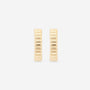 MÉGA Speedy Earrings in gold vermeil—slim fluted hoop earrings, 19 mm wide, 2 mm thick, stainless-steel posts, lightweight 4.76 g.