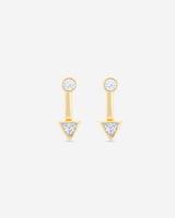 Over Under Triangle Stud Earrings
