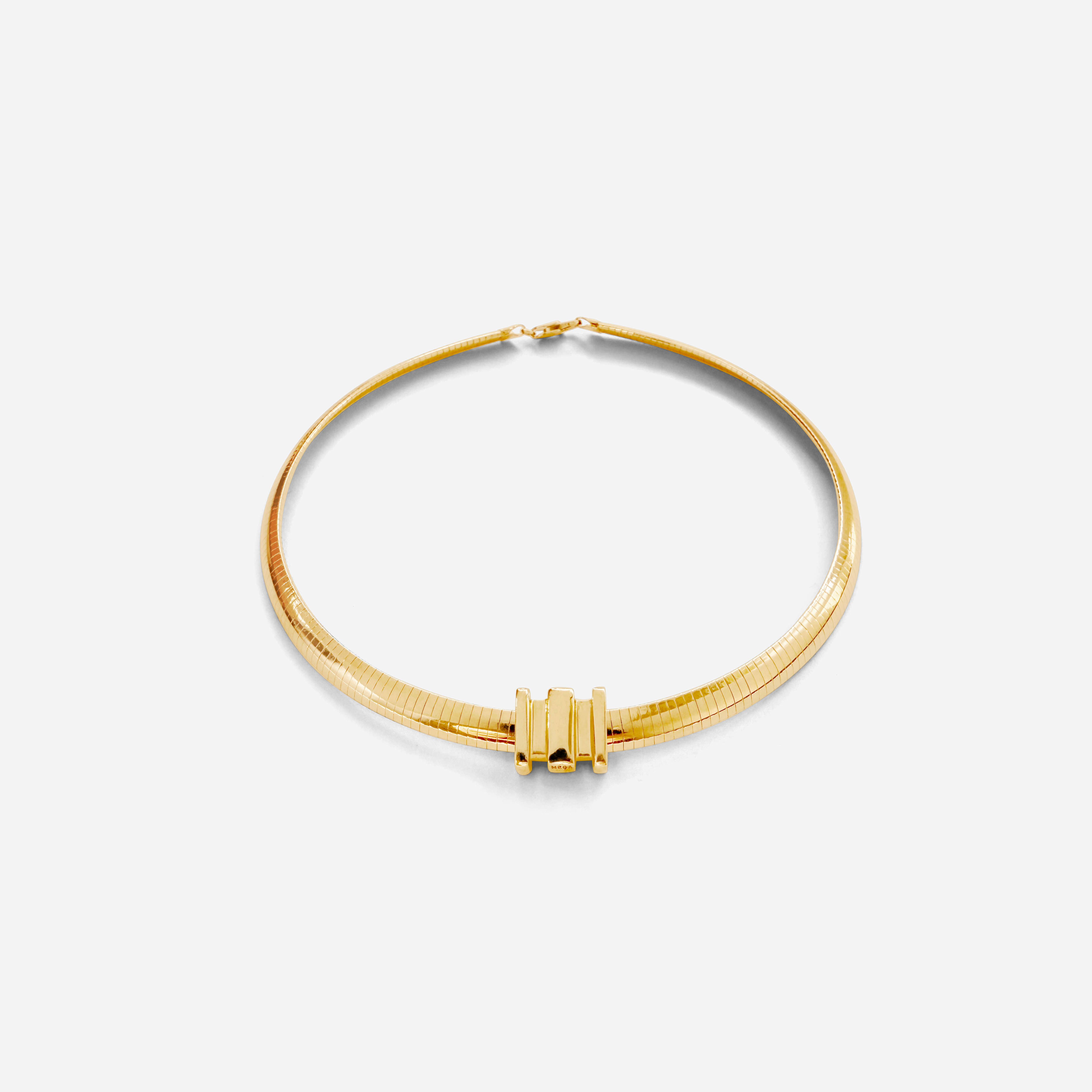 Large Omega Charm in gold, designed for the Omega 8 Necklace – bold, modern, and stackable.