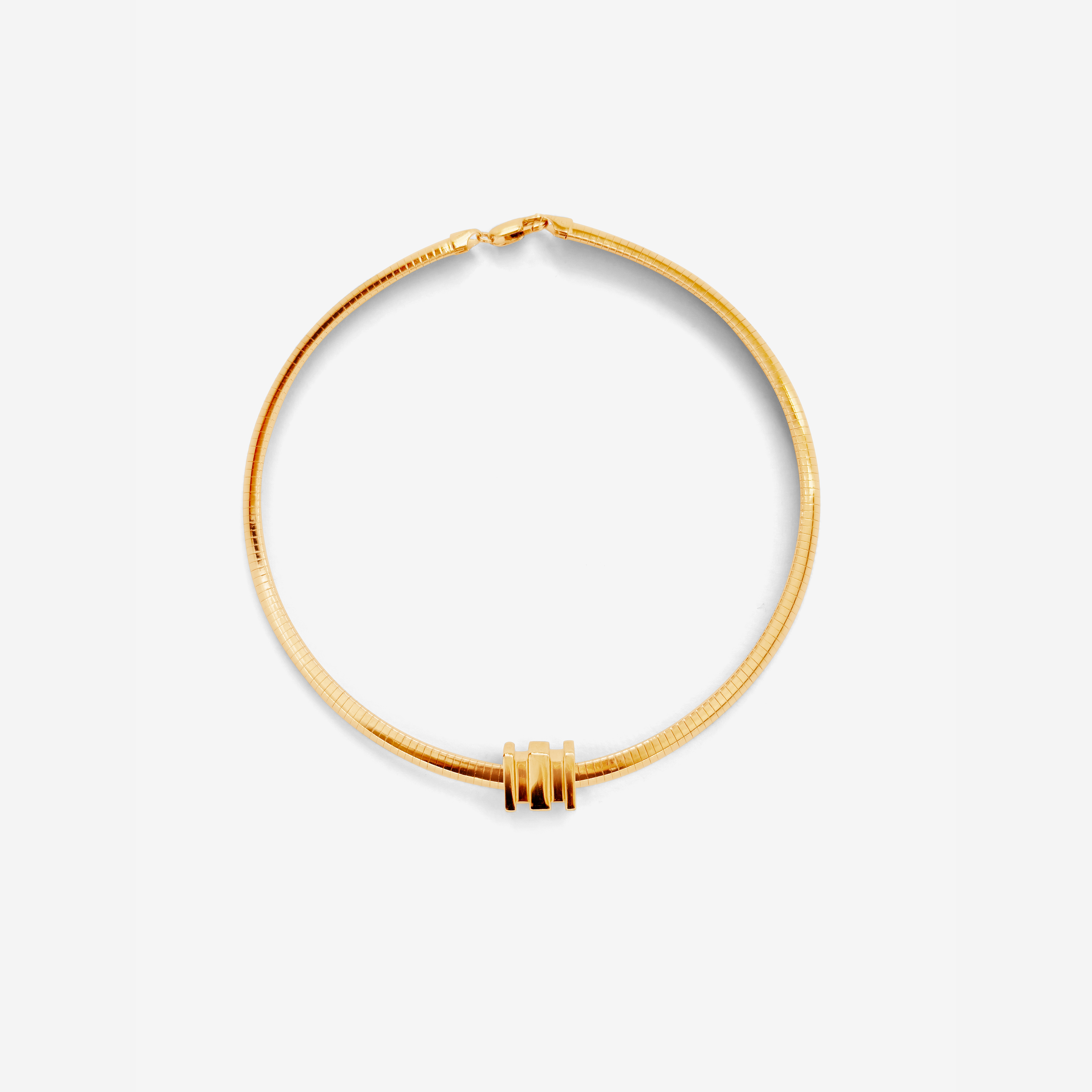 Large Omega Charm in gold, designed for the Omega 8 Necklace – bold, modern, and stackable.