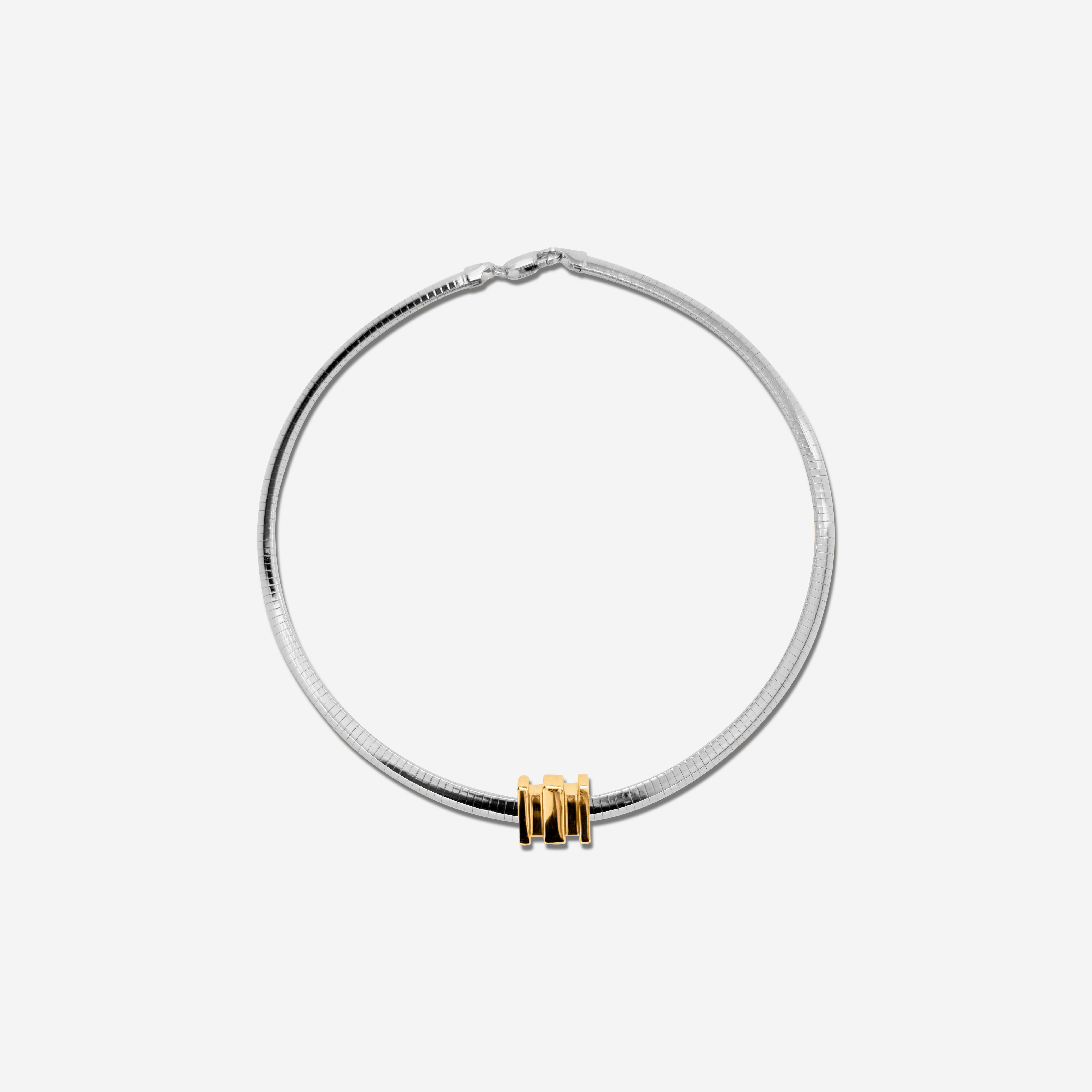 Large Omega Charm in gold, designed for the Omega 8 Necklace – bold, modern, and stackable.
