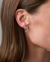 Baby Hoop Bezel Stones Earring Clear CZ