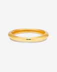 MÉGA Bicep Bangle in gold vermeil—tapered brass upper‑arm cuff, 10.5 mm to 15.6 mm wide, 61.7 g.
