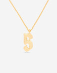 Number 5 Pendant Necklace