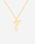 Number 7 Pendant Necklace