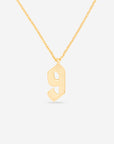 Number 9 Pendant Necklace