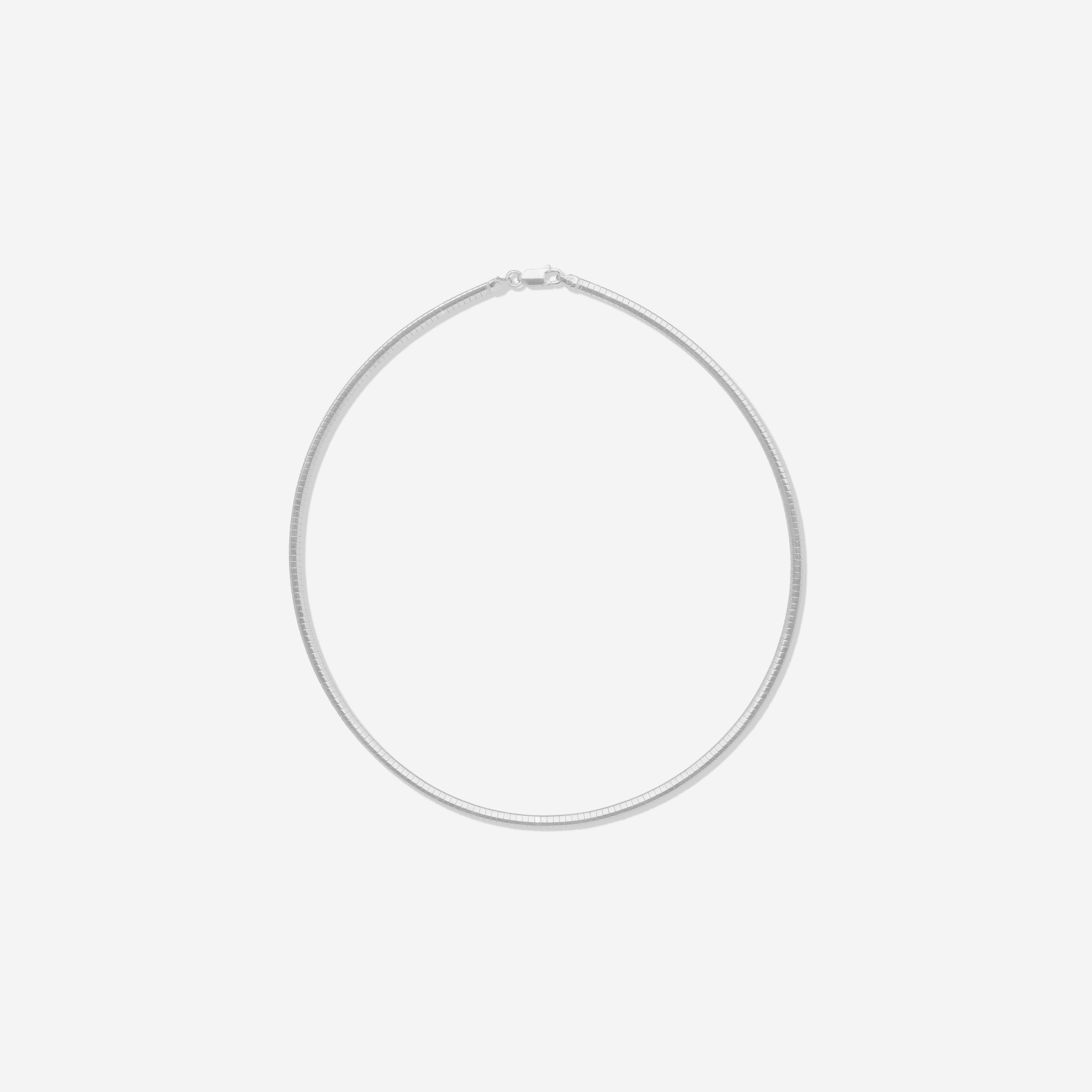 MÉGA Omega 3 Necklace in gold vermeil—3 mm-wide sterling chain (16″ or 18″) with lobster clasp, polished and lightweight.