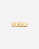 Fluted Diamond Cap Band Ring
