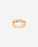Fluted Diamond Cap Band Ring