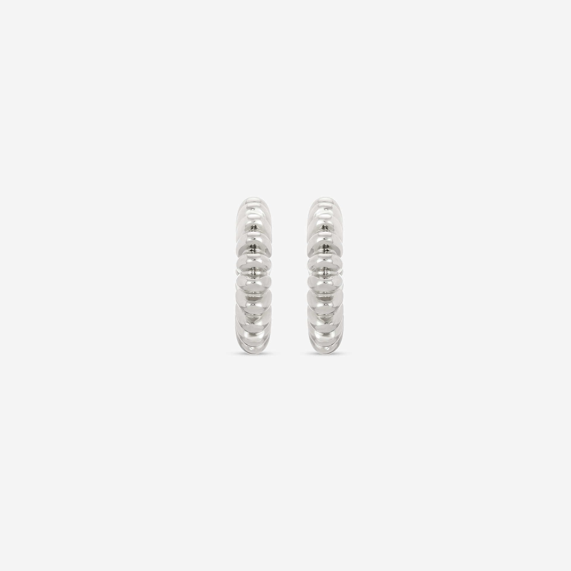 MÉGA Twixie Hoop Earrings in gold vermeil—28 mm × 6.5 mm polished tube hoops with stainless‑steel posts, 7.55 g