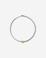 Small Omega Charm in gold, designed for the Omega 4 Necklace – delicate, polished, and stackable.