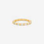 Sculptural ring with twin baguette stones, designed for modern stacking or solo wear. A sleek, architectural statement in your everyday rotation.