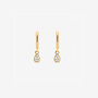 Baby Hoop Pear Drop Earring Clear CZ