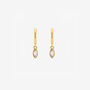 Baby Hoop Marquis Drop Earring Clear CZ