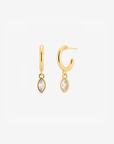 Baby Hoop Marquis Drop Earring Clear CZ