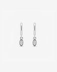 Baby Hoop Marquis Drop Earring Clear CZ