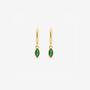 Baby Hoop Marquis Drop Earring Emerald CZ
