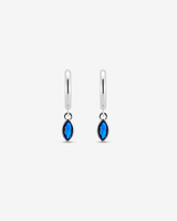 Baby Hoop Marquis Drop Earring Sapphire CZ