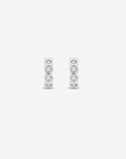 Baby Hoop Bezel Stones Earring Clear CZ