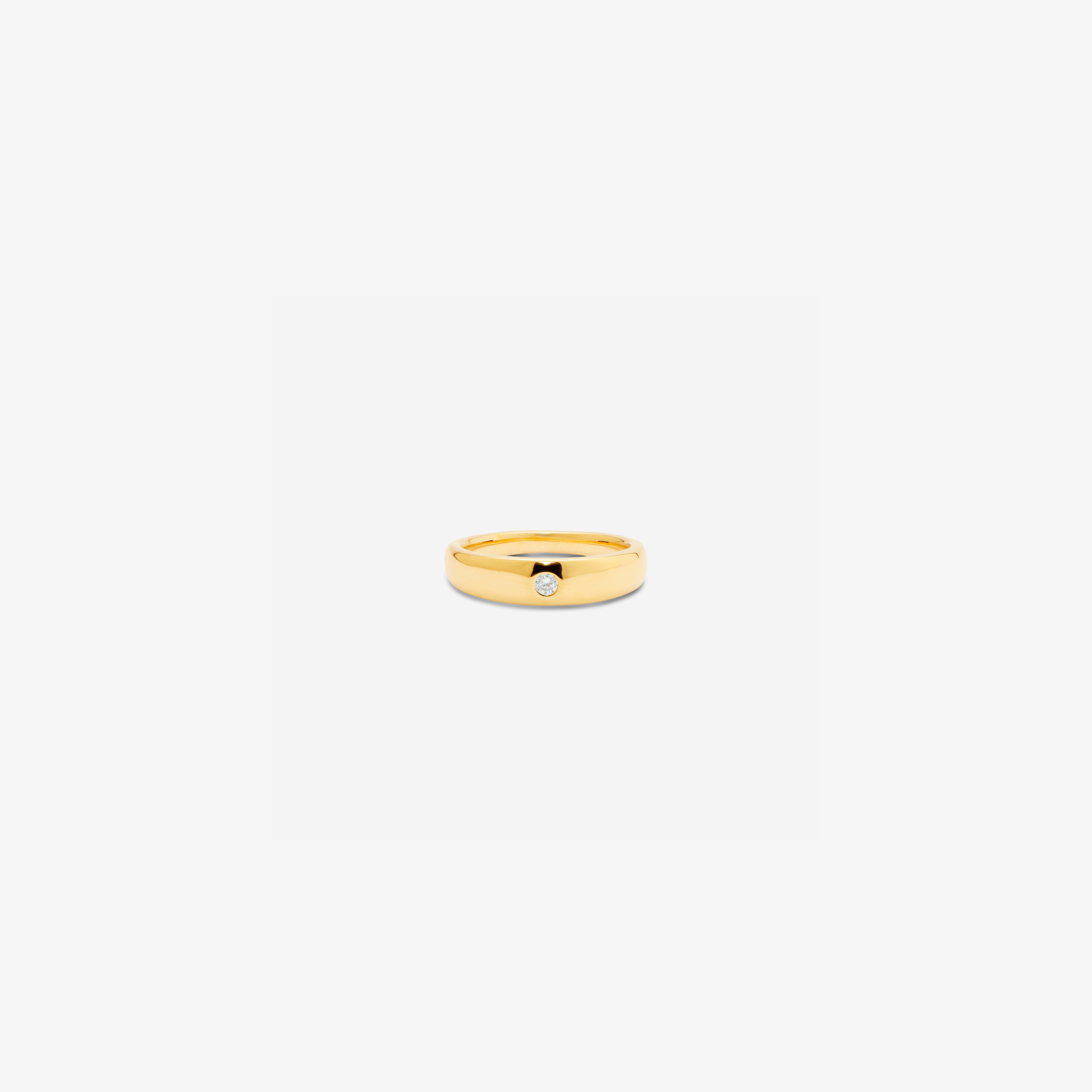Mini Dome round CZ Pinky Ring