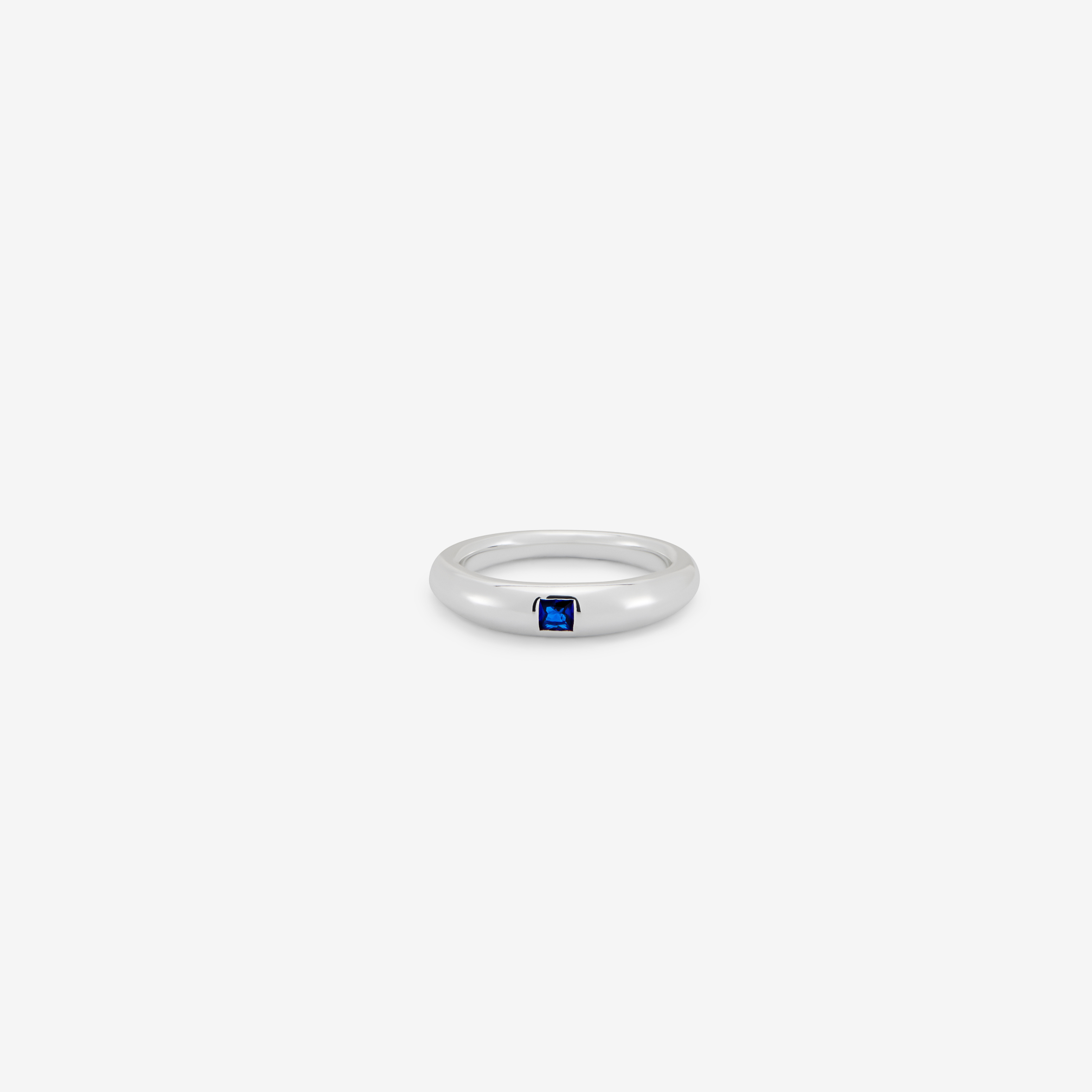 Gypsy Princess Square Sapphire CZ Pinky Ring