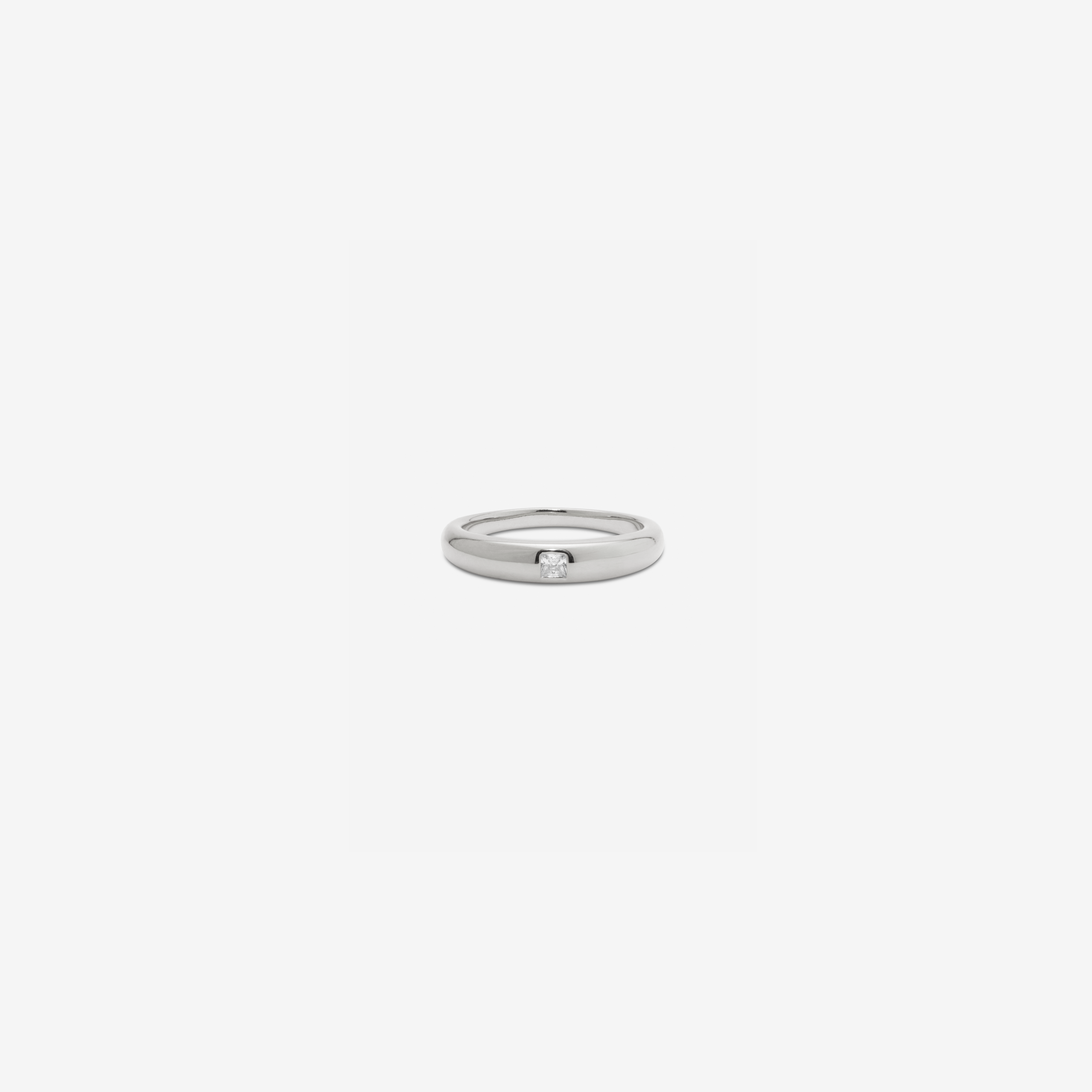 Gypsy Princess Square Clear CZ Pinky Ring
