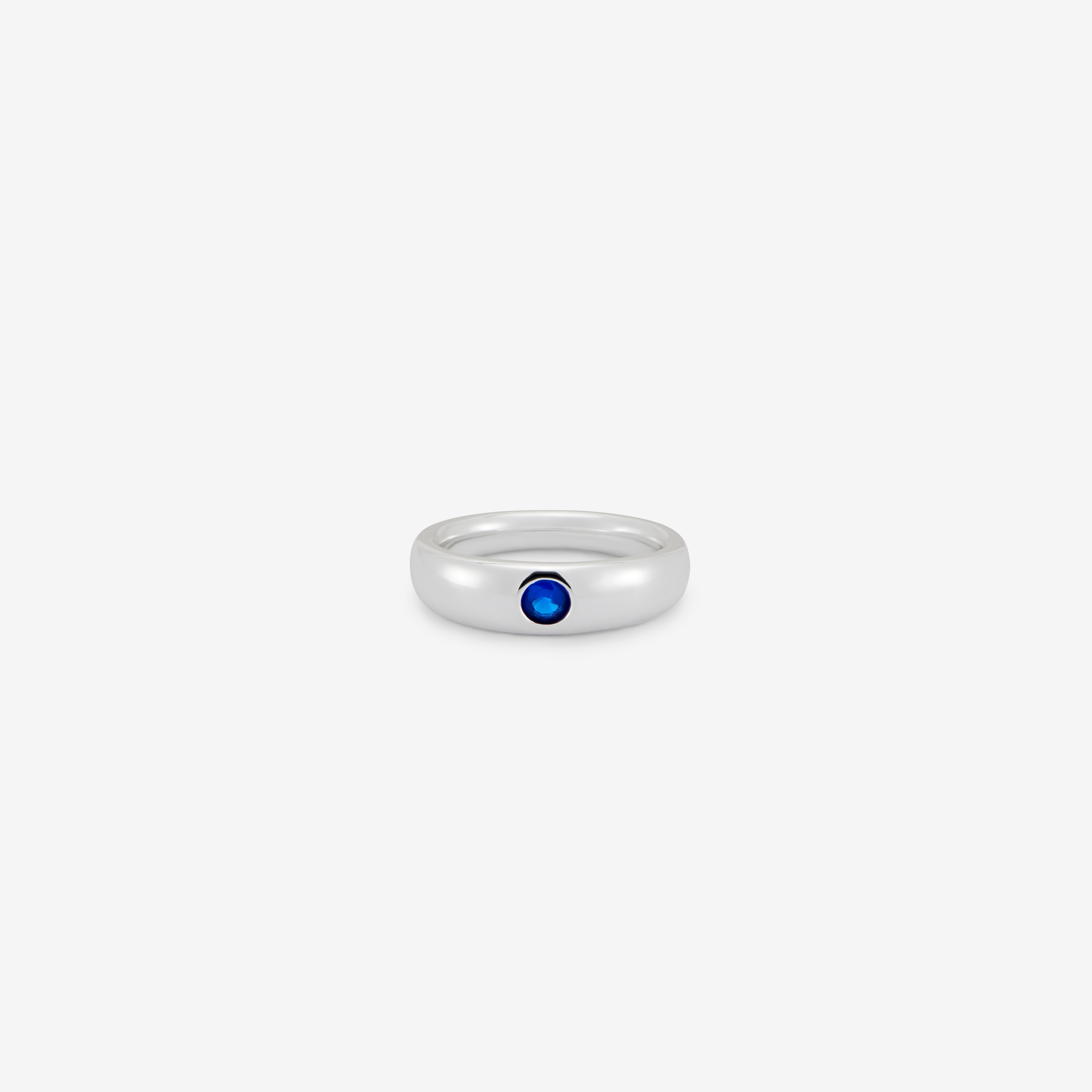 Mini Dome Round Sapphire CZ Ring