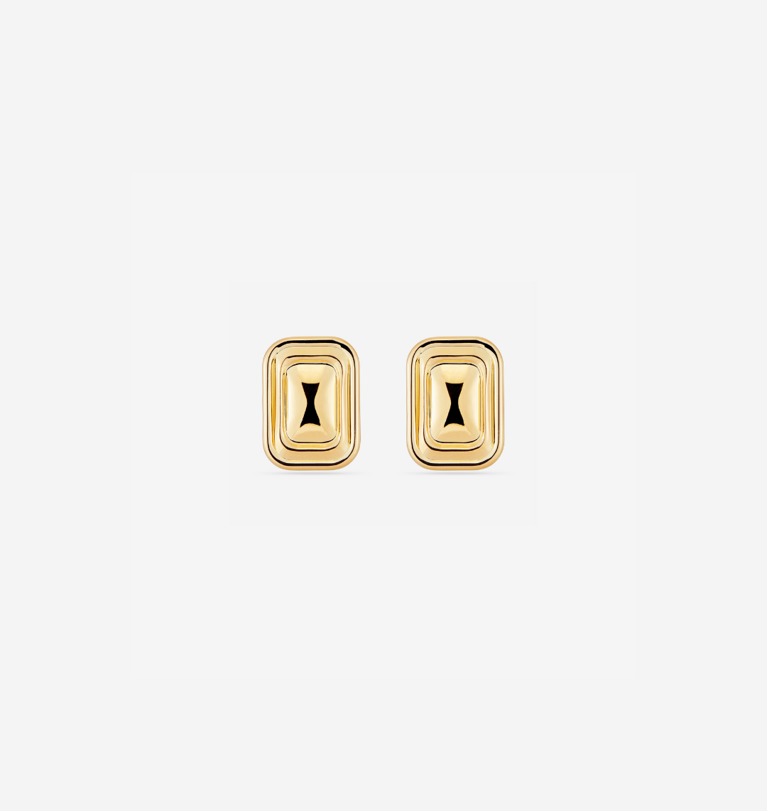Mini Rounded Rectangle Earrings