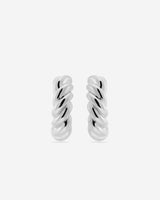 MÉGA Chunky Rope Twisted Earrings in gold vermeil—twisted hoop design, 6.15 mm wide × 20.08 mm tall.