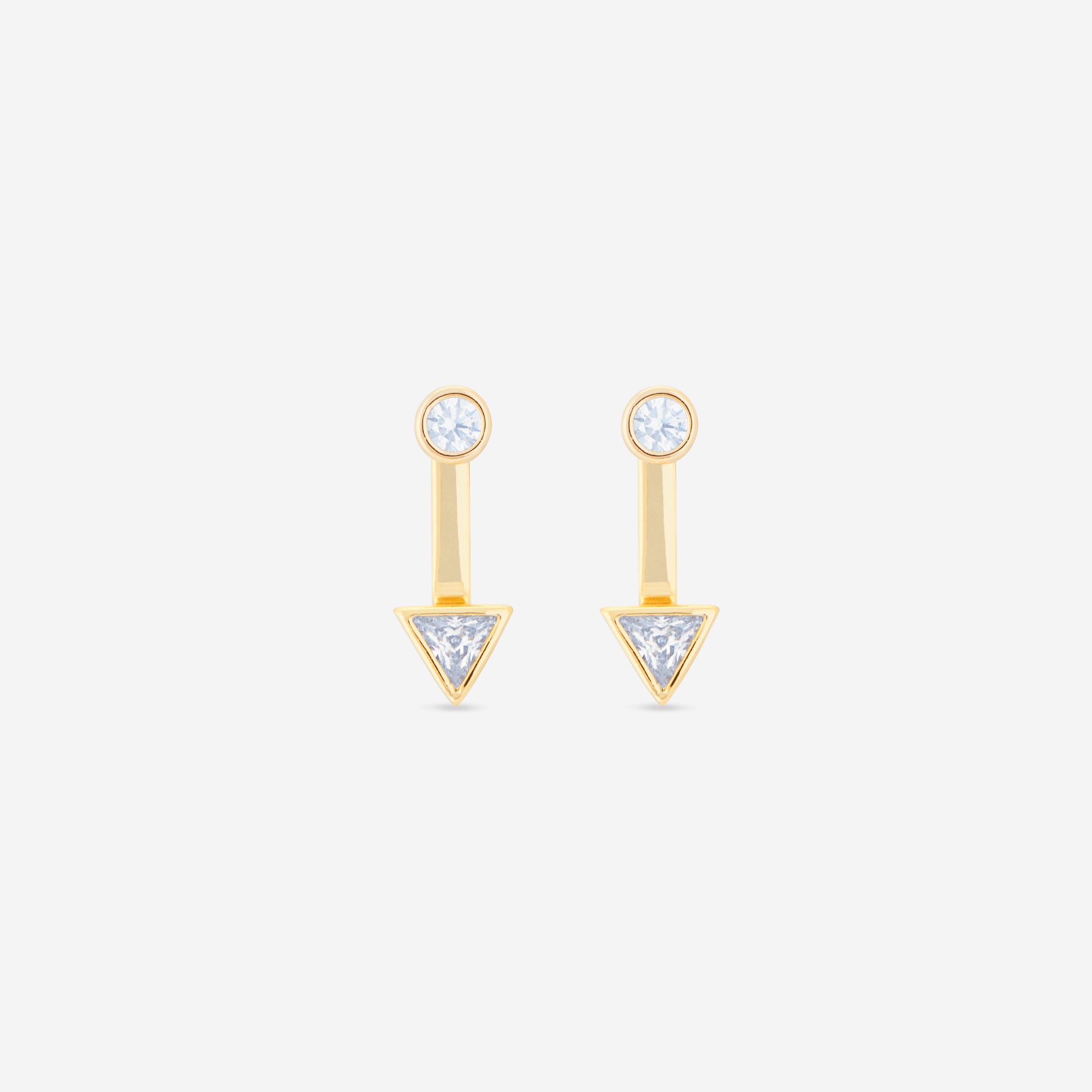 Over Under Triangle Stud Earrings