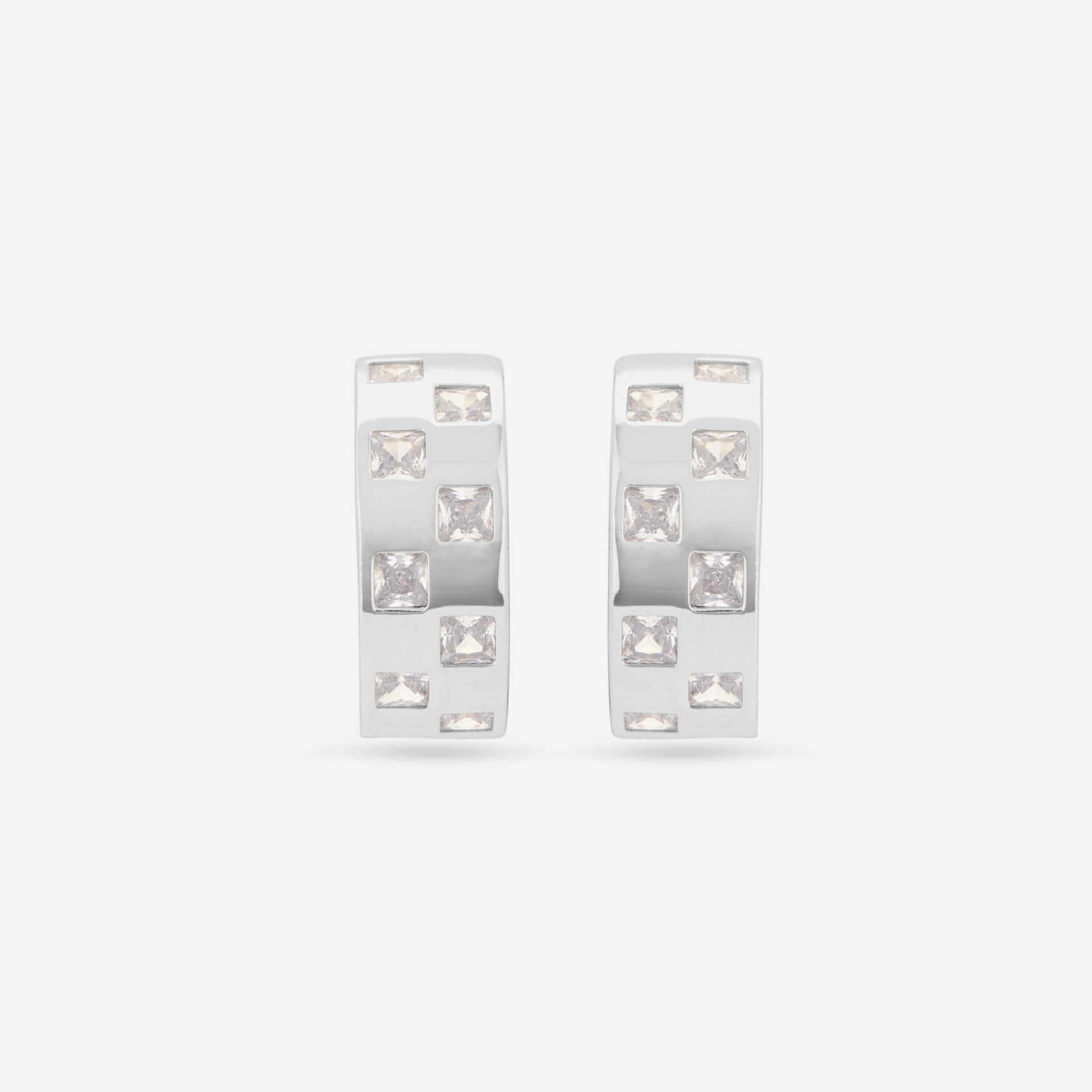 Checkered Wide Earrings