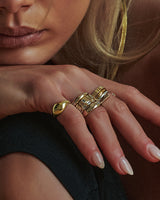 Mini Dome with round CZ Ring