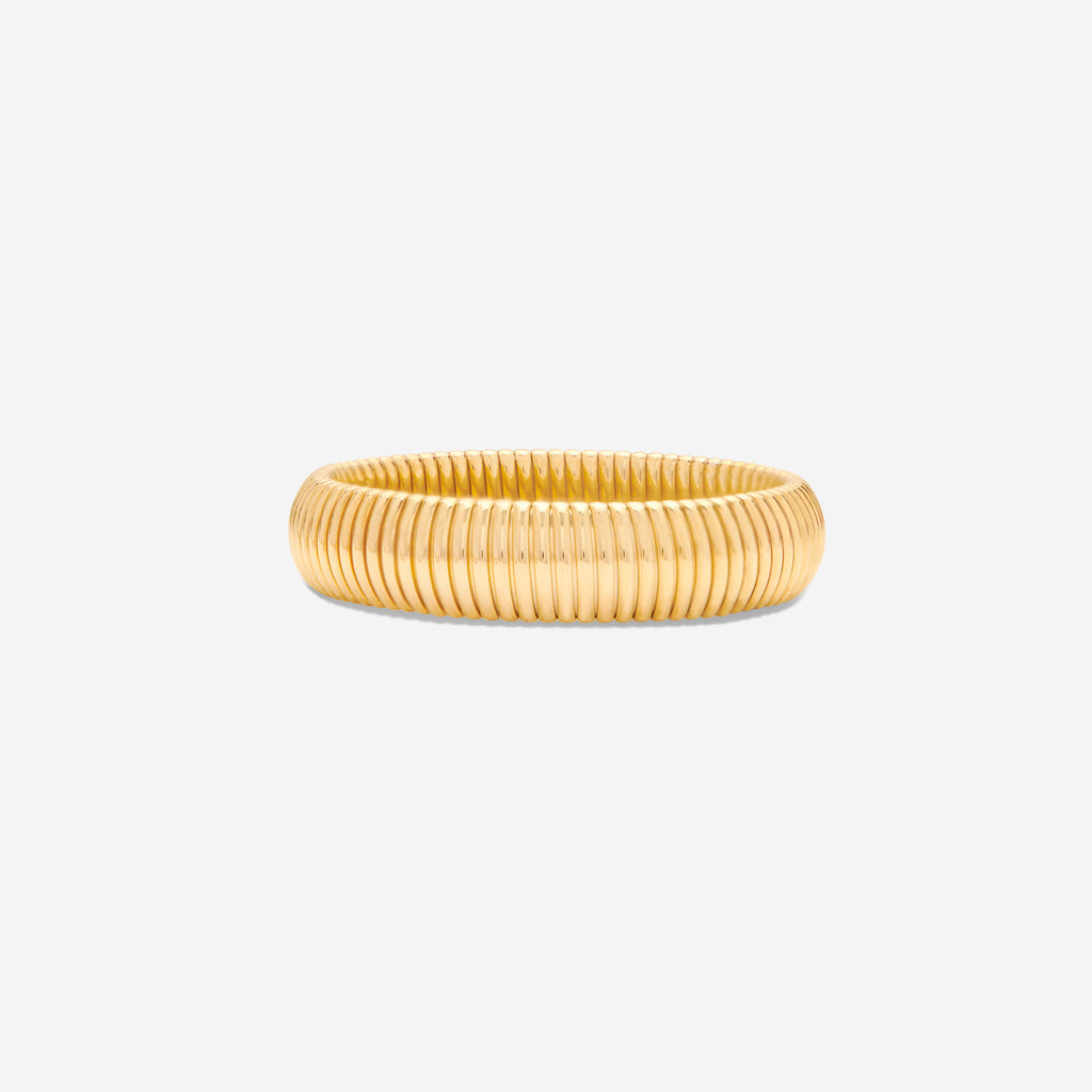 12mm Cobra Ribbed Bracelet in Silver main image 1