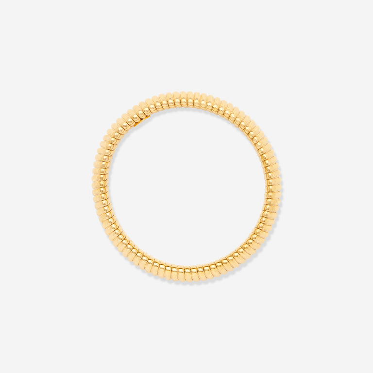 12mm Cobra Ribbed Bracelet in Silver main image 0