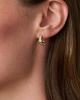 Baby Hoop Bezel Stones Earring Clear CZ