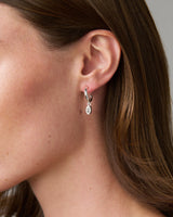 Baby Hoop Marquis Drop Earring Clear CZ