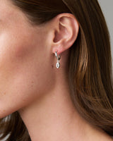 Baby Hoop Marquis Drop Earring Clear CZ