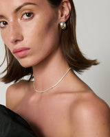 Tennis Necklace 16” x 2mm — Sterling Silver, Gold Plated