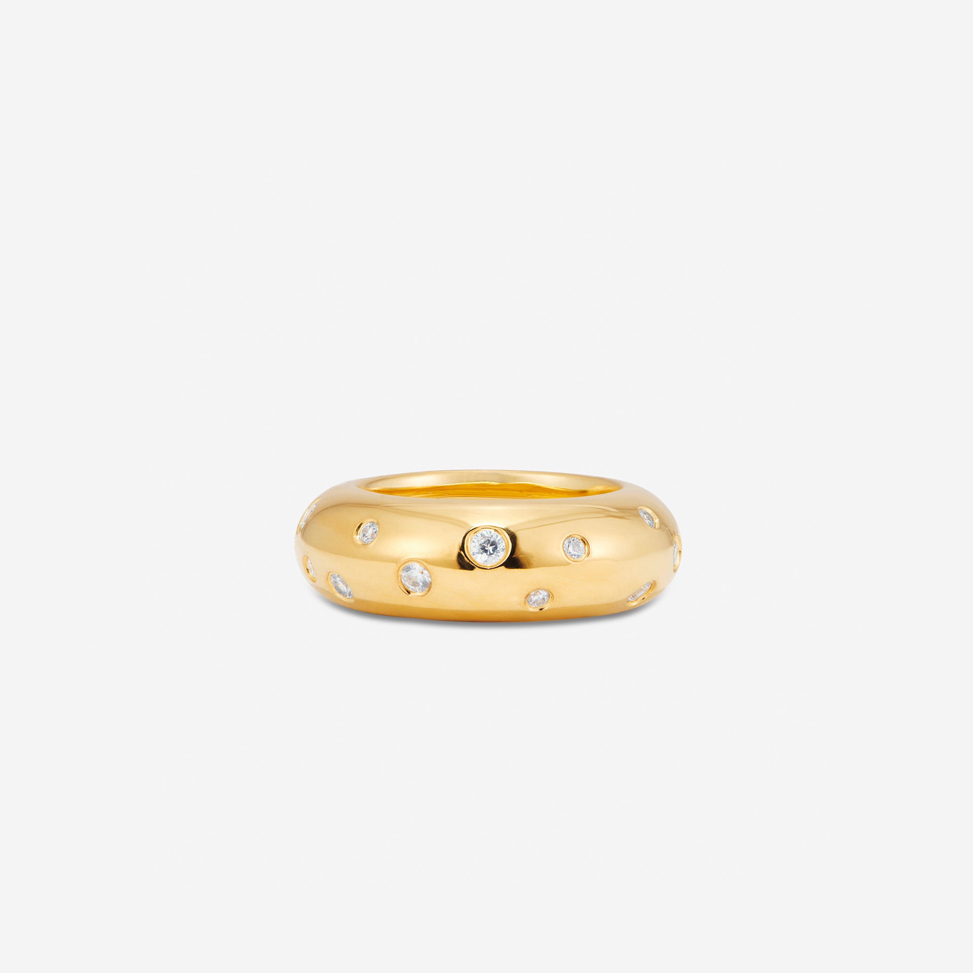 MÉGA Jewelry Donut Sprinkle Ring Stack with CZ Stones