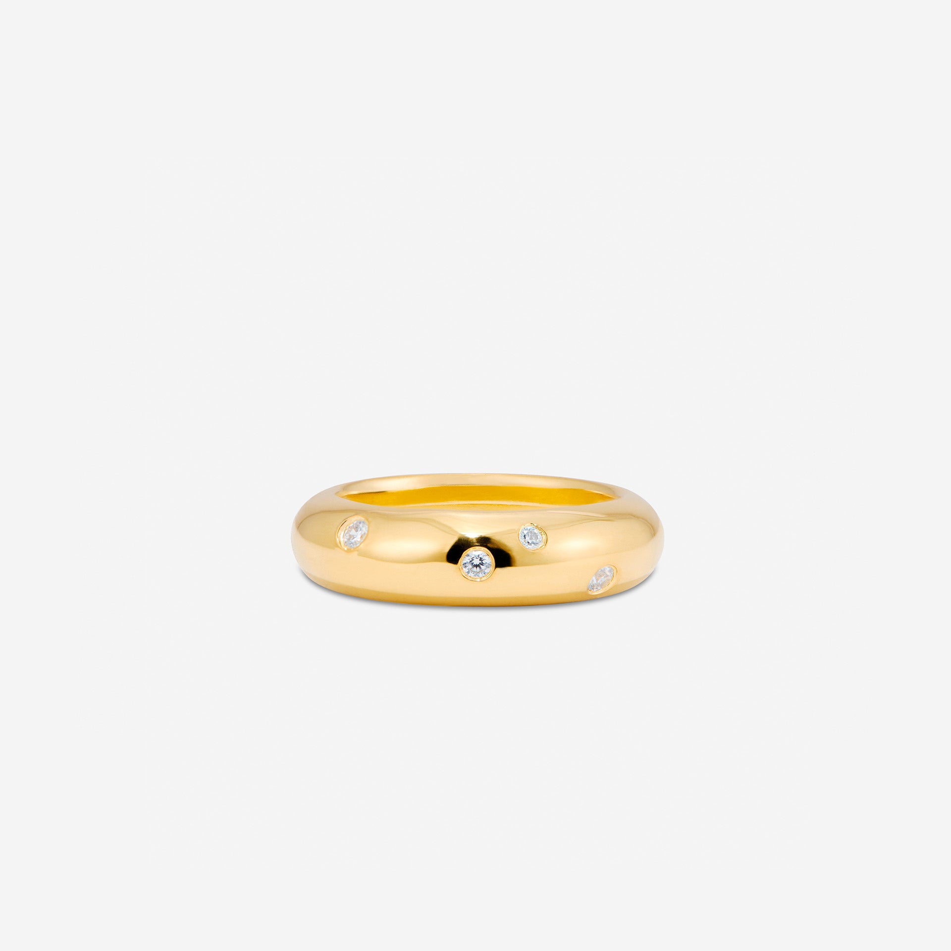 MÉGA Jewelry Donut Sprinkle Ring Stack with CZ Stones
