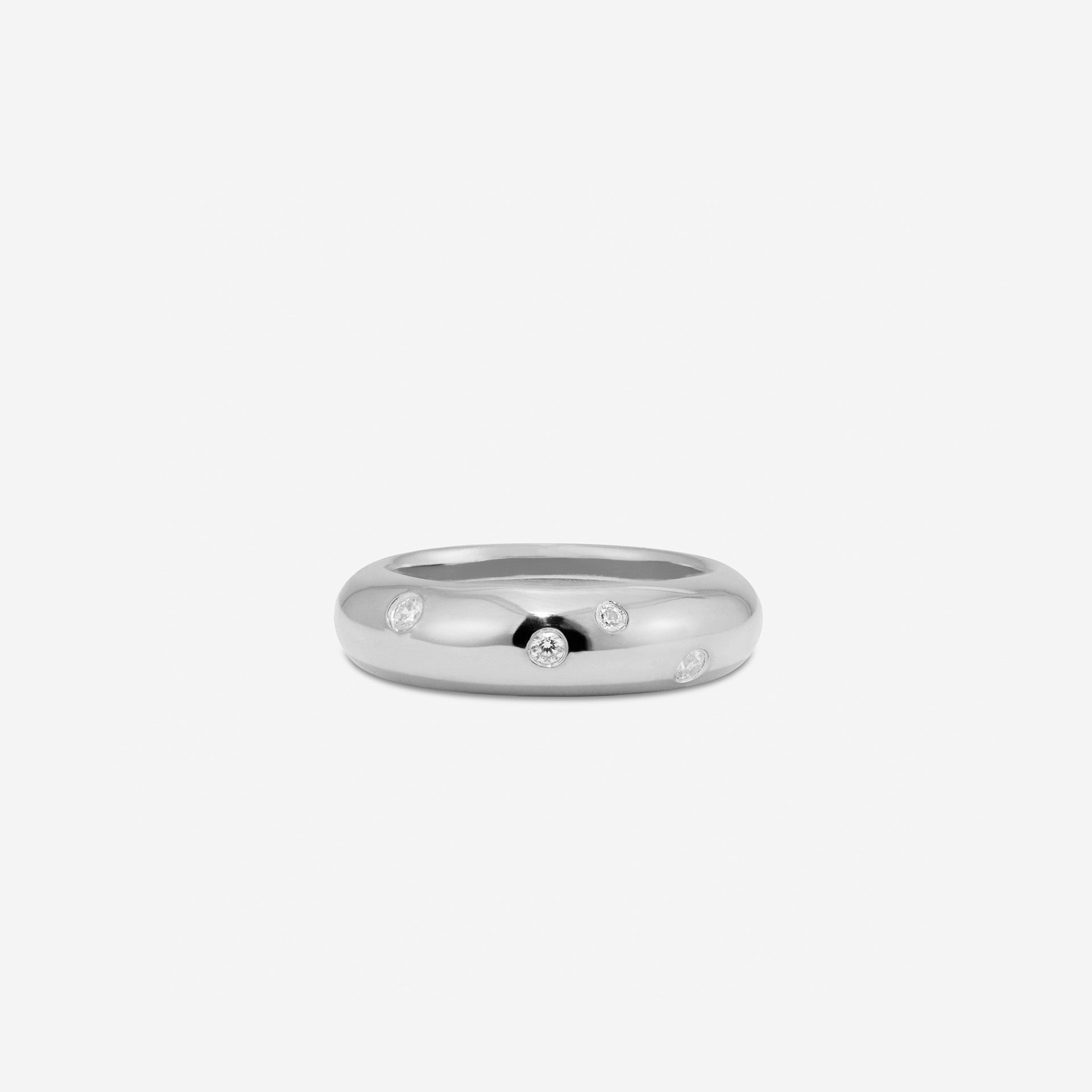 MÉGA Jewelry Donut Sprinkle Ring Stack with CZ Stones