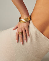 MÉGA Wrap Ring in gold vermeil—sterling silver 3.9 mm sculptural enhancer ring, ideal for stacking.