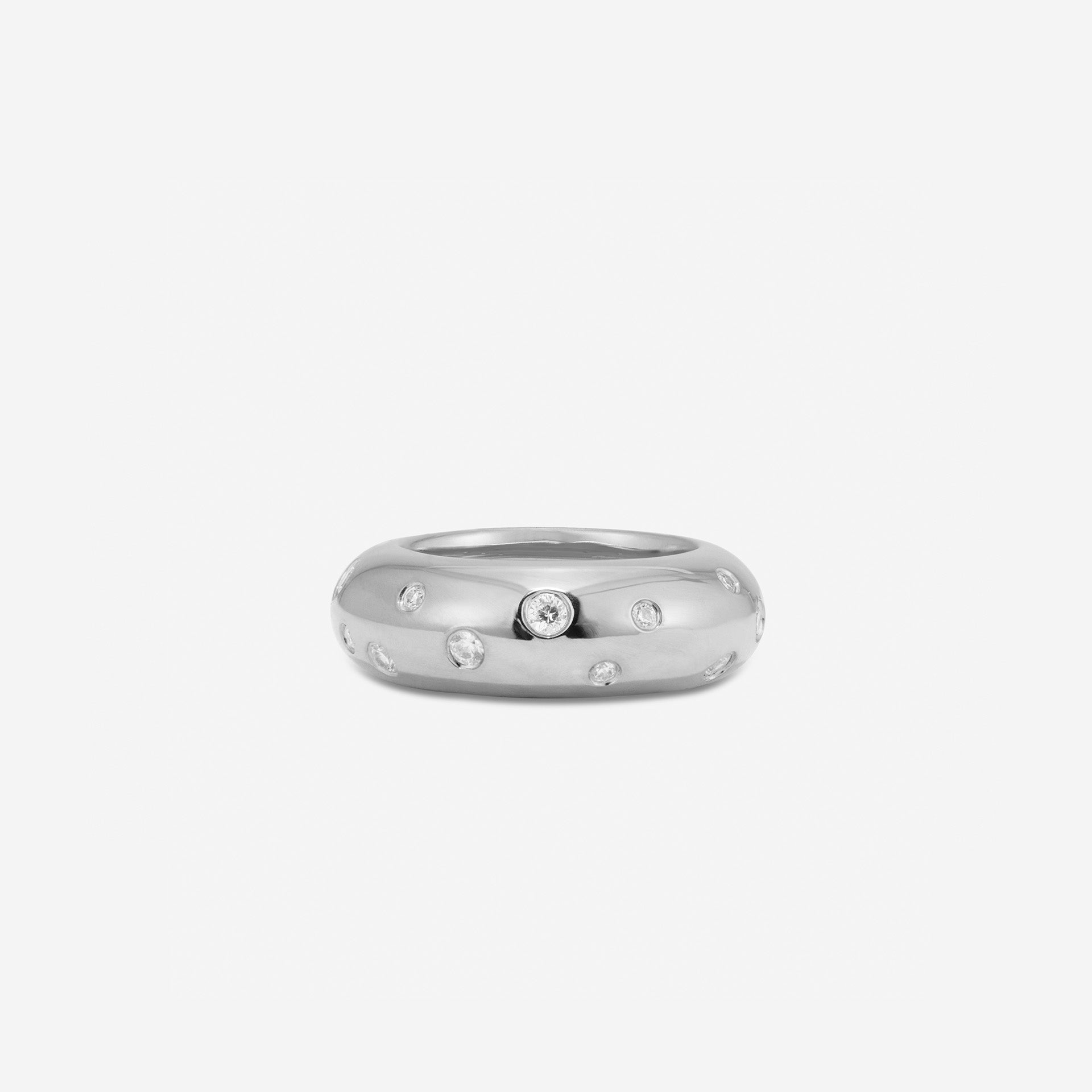 MÉGA Jewelry Donut Sprinkle Ring Stack with CZ Stones