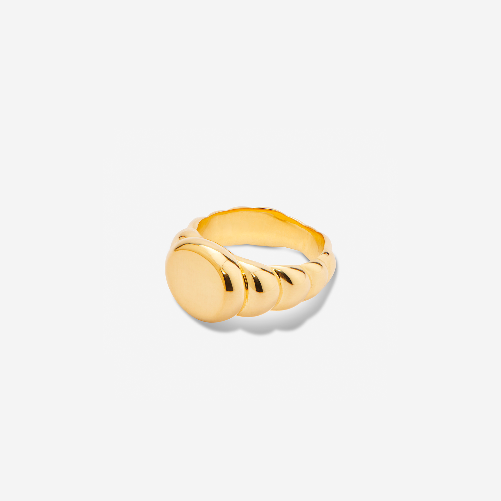 Mega Jewelry Engravable Signet Ring in Gold