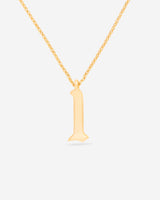 Number 1 Pendant Necklace